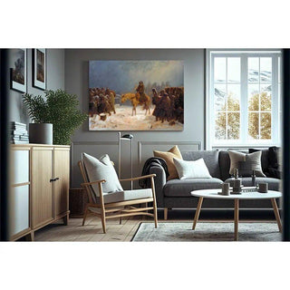 La retraite de Napoleon en Russie d'Adolph Northen | Reproduction Tableau Décoration murale affiche copie