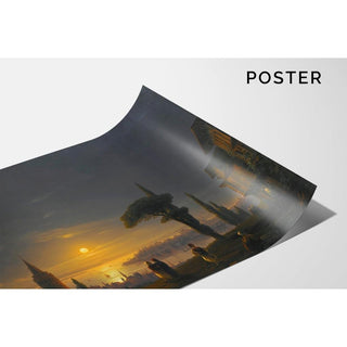 La tour de Galata au clair de lune - Ivan Konstantinovich Aivazovsky | Reproduction Tableau Décoration murale affiche copie