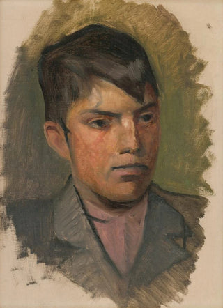 Ladislav Mednynszky - Head Study of a Boy in a Pink Shirt.webp