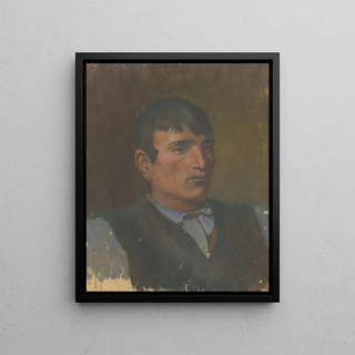 Ladislav Mednynszky - Study of a Young Man in a Dark Vest.webp