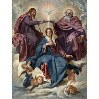 Le Couronnement de la Vierge - Diego Velázquez | Reproduction Tableau Décoration murale affiche copie