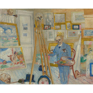Le Peintre de squelettes - James Ensor | Reproduction Tableau Décoration murale affiche copie