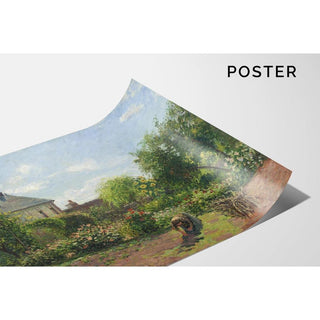 Le jardin des artistes à Eragny - Camille Pissarro | Reproduction Tableau Décoration murale affiche copie