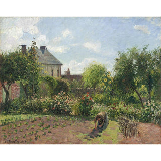 Le jardin des artistes à Eragny - Camille Pissarro | Reproduction Tableau Décoration murale affiche copie