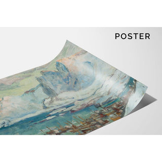 Le port de Svolvær au plus fort de la saison de pêche, étude des Lofoten #2 - Anna Boberg | Reproduction Tableau Décoration murale affiche copie