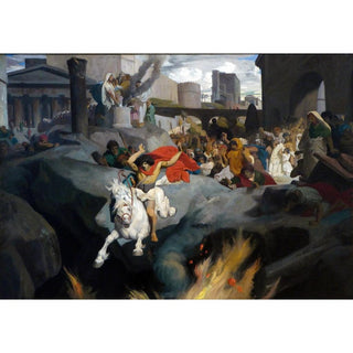 Le saut de Marcus Curtius - Jean-Léon Gérôme | Reproduction Tableau Décoration murale affiche copie