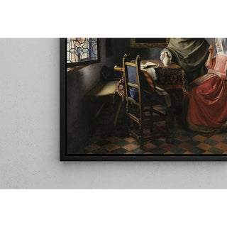 Le verre de vin - Johannes Vermeer | Reproduction Tableau Décoration murale affiche copie