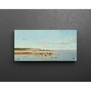 Les lavandières sur les rives de la Durance - Paul Gauguin | Reproduction Tableau Décoration murale affiche copie