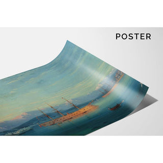 Les navires français quittent la mer Noire - Ivan Konstantinovich Aivazovsky | Reproduction Tableau Décoration murale affiche copie