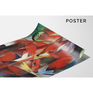 Les renards - Franz Marc | Reproduction Tableau Décoration murale affiche copie