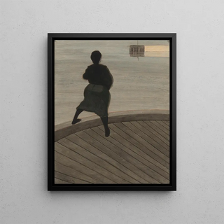 Lon Spilliaert - Femme de pcheur sur le ponton.webp