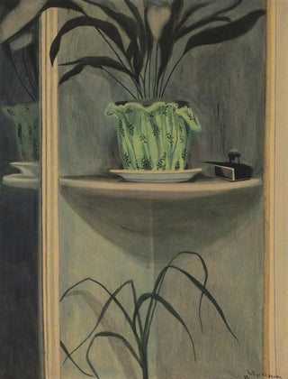 Lon Spilliaert - Planten inktpot en spiegel.webp