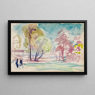 Magnus Enckell - Maisema ja hahmoja luonnos.webp