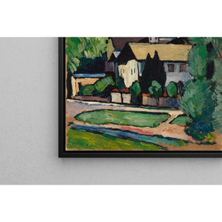 Maisons de village bavaroises sous les arbres - Alexander Kanoldt | Reproduction Tableau Décoration murale affiche copie