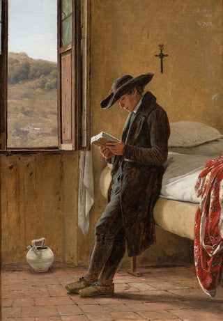 Martinus Rrbye - Young Clergyman Reading.webp