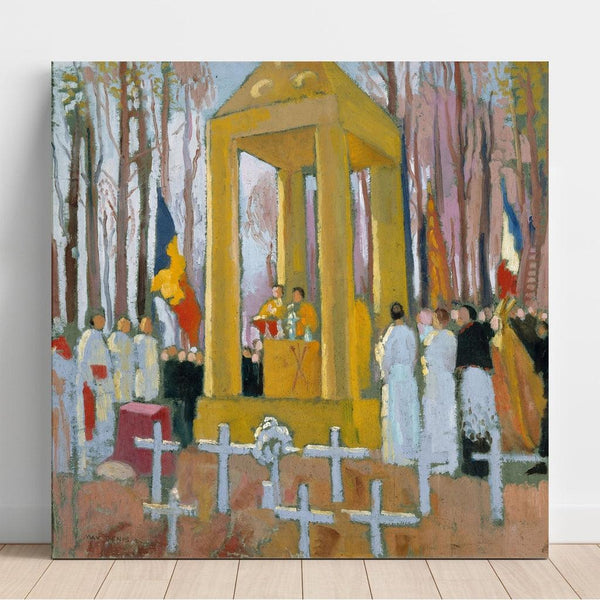 Reproduktion des Gemäldes Messe vor dem Grab von Ernest Psichari - Maurice Denis