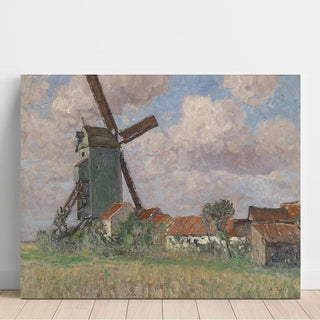 Moulin à vent et village en Belgique - Alfred Zoff | Reproduction Tableau Décoration murale affiche copie
