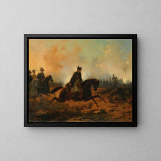 Napoléon chargeant à Waterloo d'Hippolyte Bellangé | Reproduction Tableau Décoration murale affiche copie