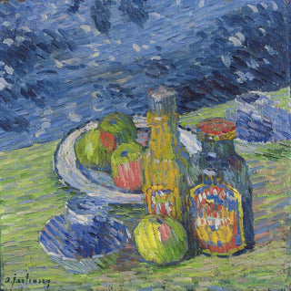 Nature morte avec bouteilles et fruits - Alexej von Jawlensky