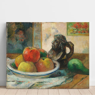 Nature morte avec pommes, une poire et une cruche portrait en céramique - Paul Gauguin | Reproduction Tableau Décoration murale affiche copie