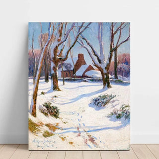 Neige en Bretagne - Henry Moret | Reproduction Tableau Décoration murale affiche copie
