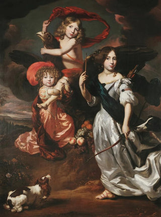Nicolaes Maes - Portrait of Three Children as Ceres Ganymede and Diana.webp