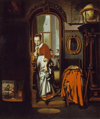 Nicolaes Maes - The Listening Housewife The Eavesdropper.webp