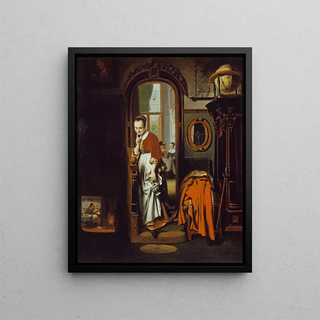Nicolaes Maes - The Listening Housewife The Eavesdropper.webp