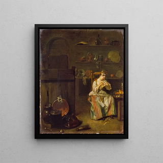Nicolas Lancret - A Young Woman in a Kitchen.webp