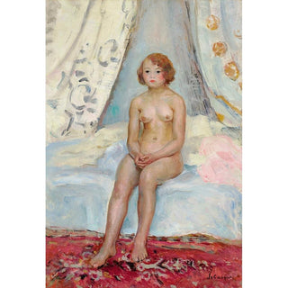Nu Assis dans une Alcove - Henri Lebasque | Reproduction Tableau Décoration murale affiche copie