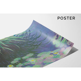 Nymphéas avec reflets de hautes herbes - Claude Monet | Reproduction Tableau Décoration murale affiche copie