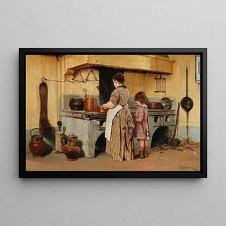 Odoardo Borrani - At The Stove.webp