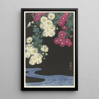 Ohara Koson - Chrysanthemums and Running Water.webp