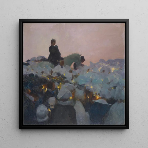 Pardon in der Bretagne - Gaston La Touche — gerahmtes Bild an der Wand