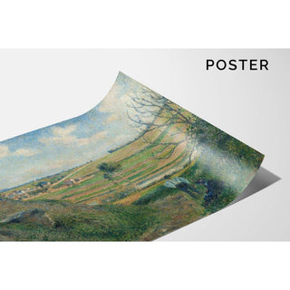 Paysage, Bazincourt - Camille Pissarro | Reproduction Tableau Décoration murale affiche copie