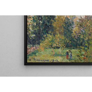 Paysage avec Deux Personnages, Éragny, Automne - Camille Pissarro | Reproduction Tableau Décoration murale affiche copie