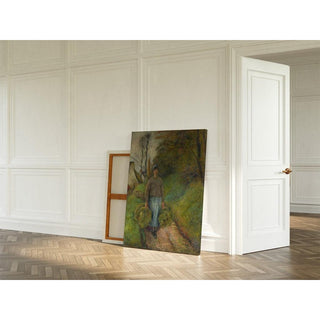 Paysanne portant deux bottes de foin - Camille Pissarro | Reproduction Tableau Décoration murale affiche copie