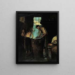 Peder Severin Kryer - Hatters in an Italian village.webp