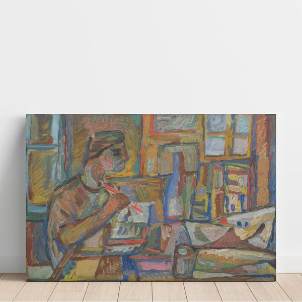 Reproduktion des Gemäldes Maler im Atelier - Sasza Blonder