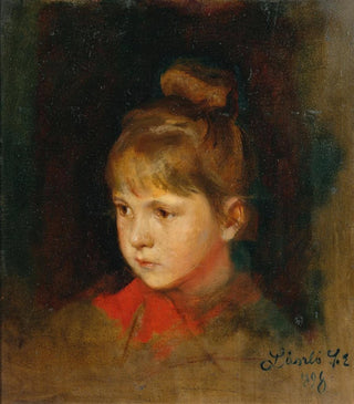 Philip Alexius de Lszl - A Blonde Girl with red bow.webp