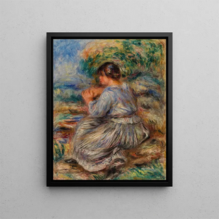 PierreAuguste Renoir - Girl Seated in a Landscape Jeune fille assise dans un jardin.webp