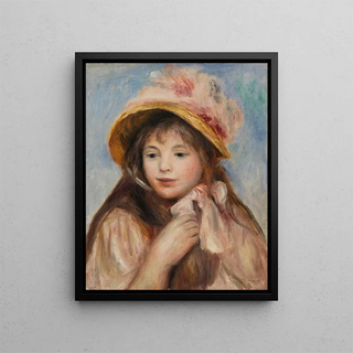 PierreAuguste Renoir - Girl with Pink Bonnet Jeune fille au chapeau rose.webp