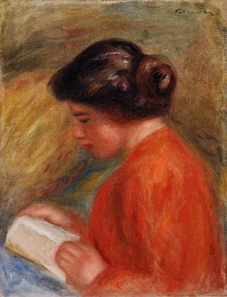 PierreAuguste Renoir - Young Woman Reading Jeune femme lisant buste.webp