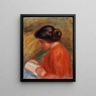 PierreAuguste Renoir - Young Woman Reading Jeune femme lisant buste.webp