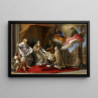 Pompeo Batoni - Pope Benedict XIV Presenting the Encyclical Ex Omnibus to the Comte de Stainville Later Duc de Choiseul.webp