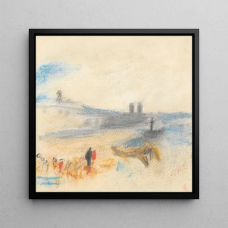 Port avec un vapeur à quai - Hercules Brabazon Brabazon