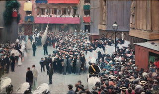 Ramn Casas - The Corpus Christi Procession Leaving The Church Of Santa Maria Del Mar.webp