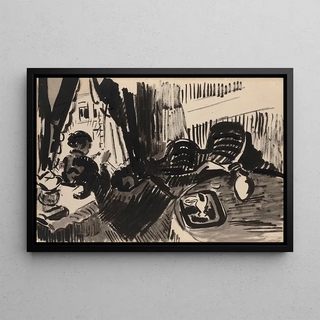 Rik Wouters - Nel Sewing before the Burtterfly Sofa.webp