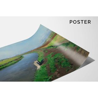 Rives d'un canal, près de Naples - Gustave Caillebotte | Reproduction Tableau Décoration murale affiche copie