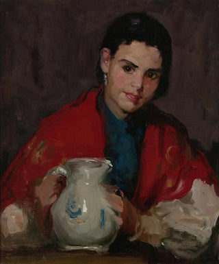 Robert Henri - Segovia Girl Holding Pitcher.webp